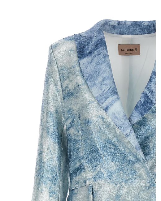 Le twins Blue Polyester Blazer