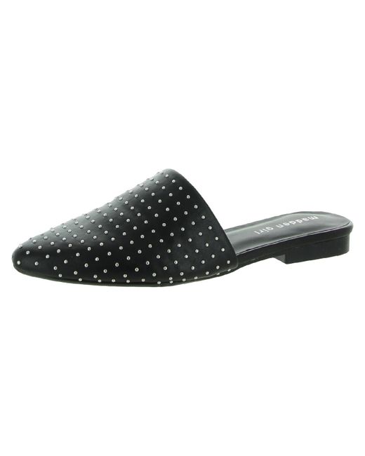 Madden Girl Tania Studded Pointed Toe Mule Sandals in Brown Lyst