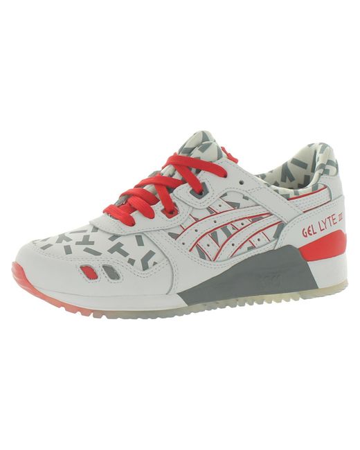 Asics Gel-lyte Iii Leather Retro Running Shoes in White for Men | Lyst