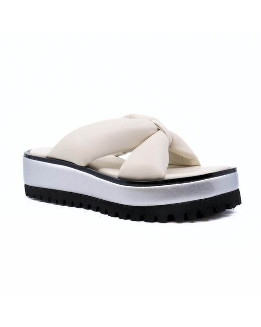 All Black White Geisha Platform Sandals