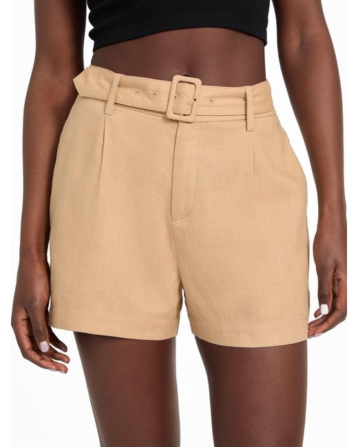 Guess Natural Jenna Linen-Blend Shorts