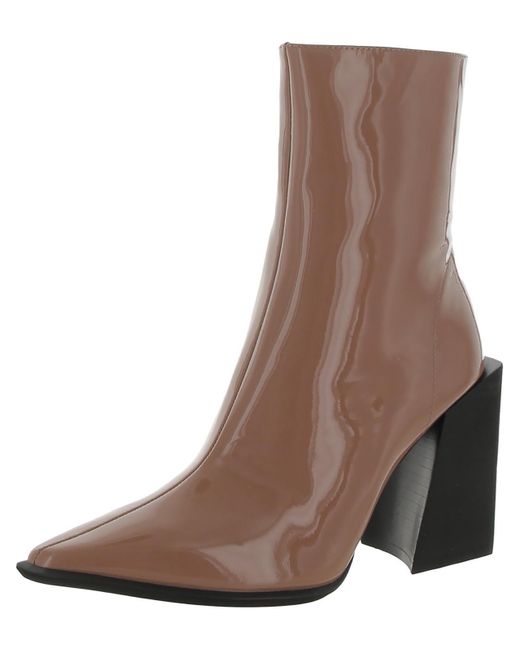 Jeffrey Campbell Brown Leather Pointed Toe Ankle Boots