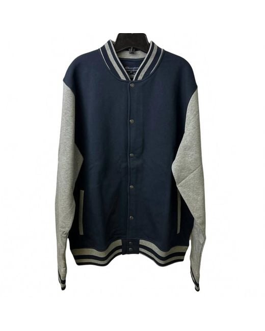 Champion Blue Varsity Bomber Jacket for men