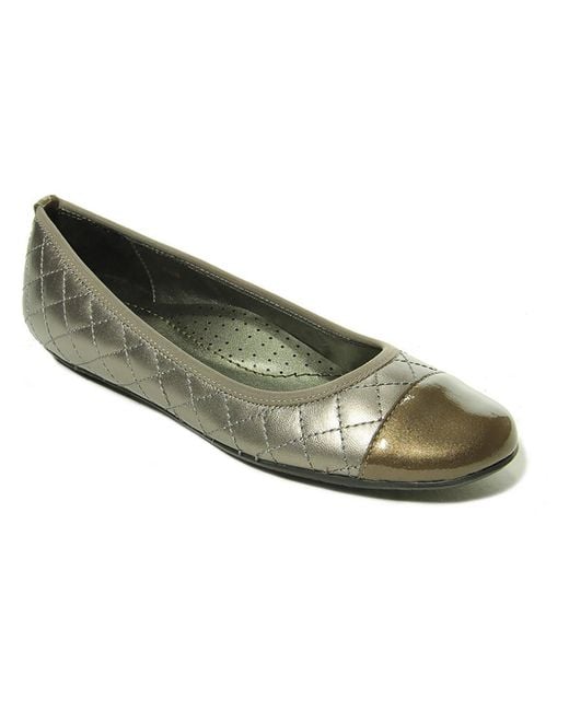 Vaneli Multicolor Serene Leather Quilted Ballet Flats