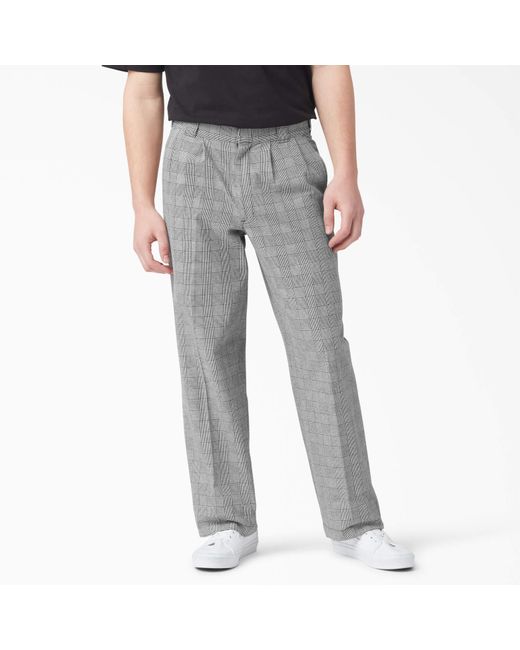 Dickies Gray Bakerhill Pleated Pants for men