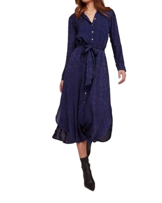 Bella Dahl Blue Flowy Hem Maxi Dress