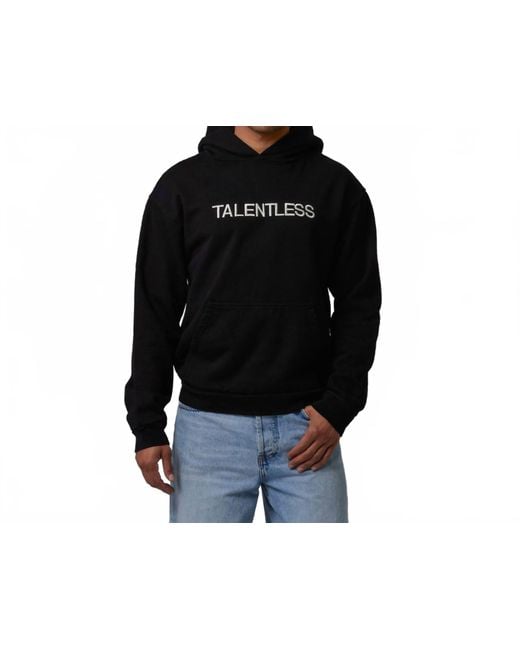 TALENTLESS Circle Logo Embroidered Hoodie in Black for Men Lyst