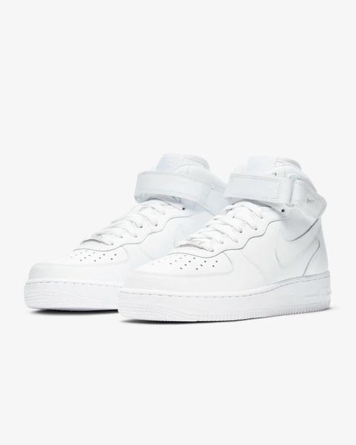 Nike White Air Force 1 '07 Mid Dd9625-100 Athletic Basketball Shoes Btv76