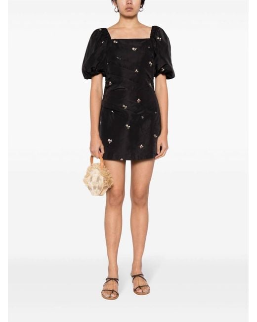 Sea Black Rubina Embroidery Dress