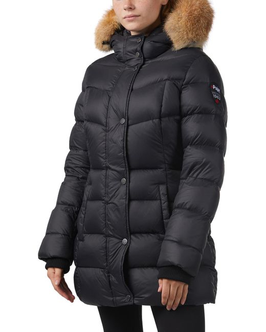 Pajar Roxy Down Winter Puffer Coat in Black | Lyst