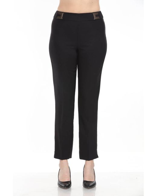 Joseph Ribkoff Black High-Rise Slim-Fit Trouser