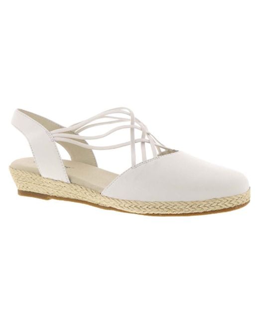 David Tate Miracle Strappy Flats Espadrilles in White Lyst