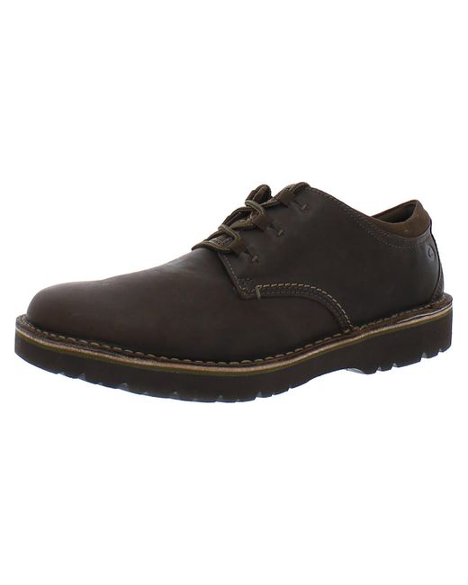 Clarks Brown Eastford Low Leather Lace-up Oxfords for men