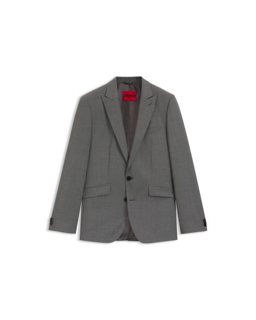 HUGO Gray Extra-Slim-Fit Jacket for men