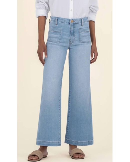 Kut From The Kloth Blue Meg High Rise Wide Leg Jeans