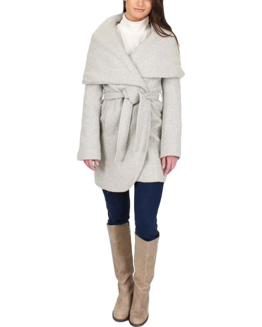 T tahari marla wrap hot sale coat