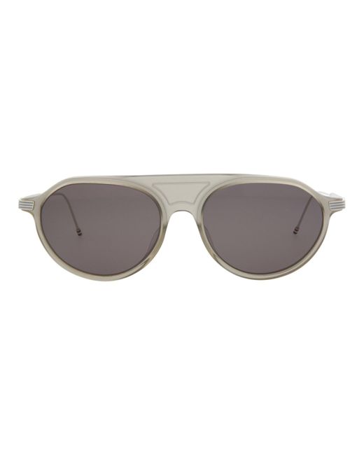 Thom Browne Gray Aviator-style Acetate Sunglasses