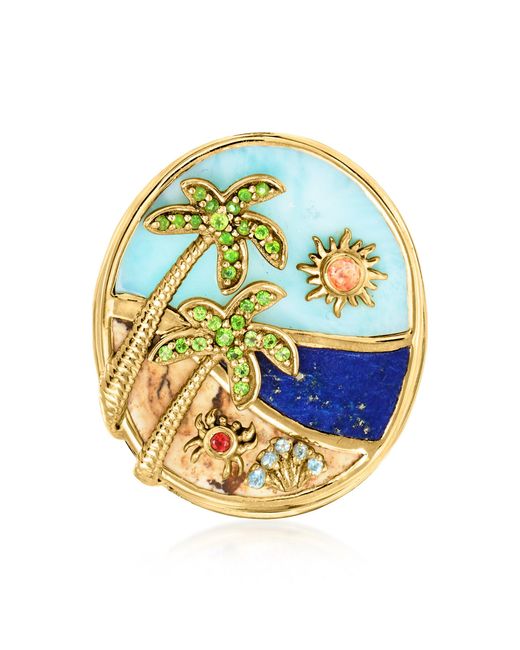 Ross-Simons Metallic Gemstone Beach Ring
