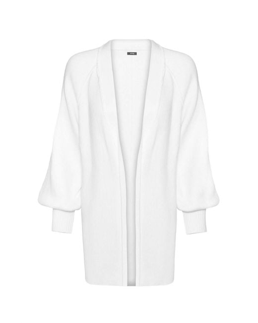 AFRM White Fulton Sweater Jacket
