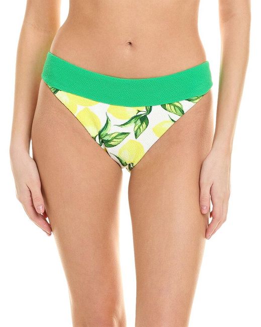 Terez Green Textured Mid-Rise Bottom