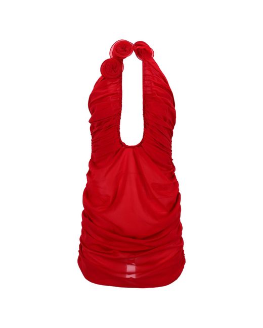 Magda Butrym Women's Red Strapless Appliqud Cutout Mini Dress -  www.ice4pros.com.br