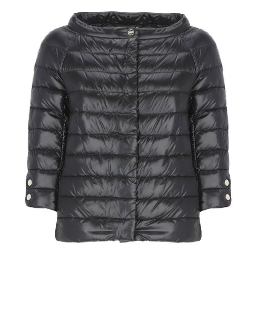 Herno Gray Elsa Quilted Down Jacket