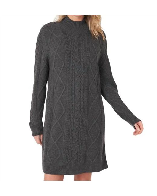 Repeat Cashmere Gray Cable Knit Mini Dress