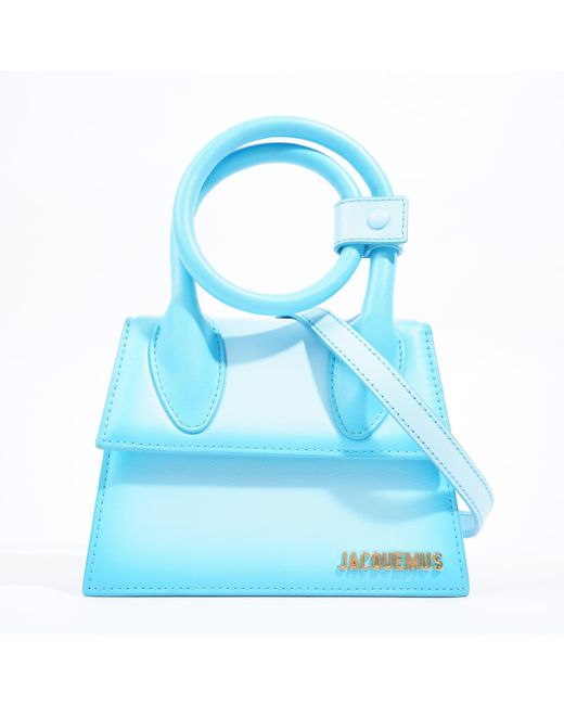 Jacquemus Blue Le Chiquito Noeud Faded Light Leather
