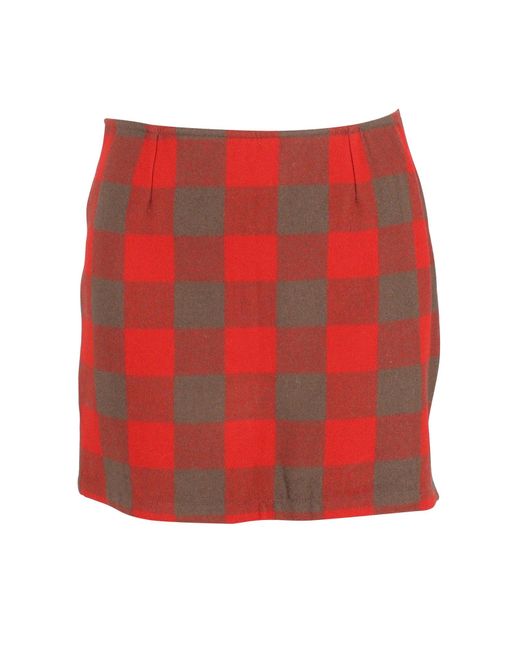 A.P.C. Checkered Wool Mini Skirt
