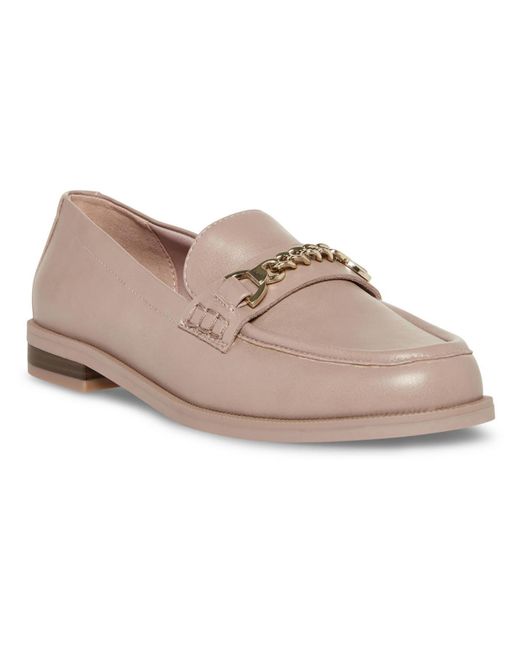 Anne Klein Pink Park Faux Leather Loafers