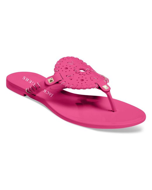 Jack Rogers Pink Georgica Flip-flops Thong Jelly Sandals