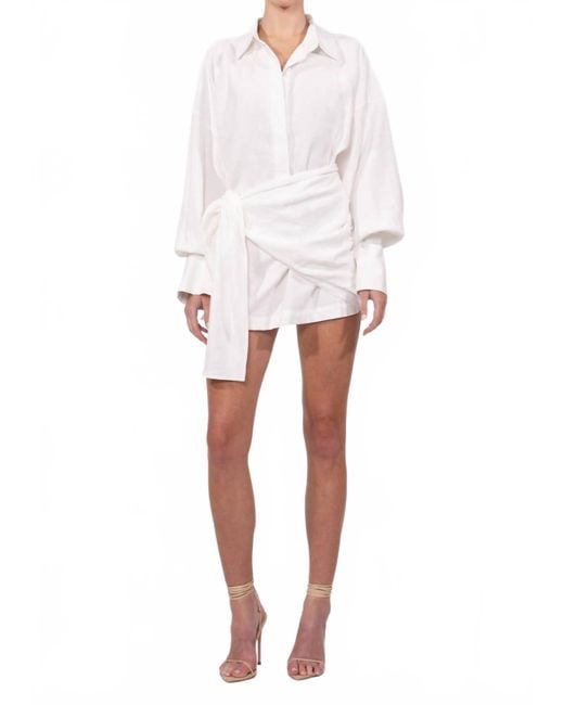NonChalant Label White Heidi Mini Dress