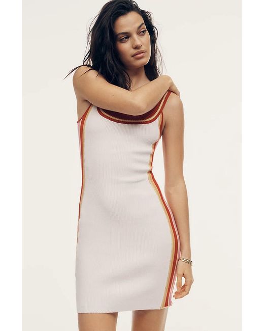 Daily Practice White Ribbed Mini Dress