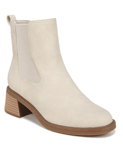 Dr. Scholls Natural Redux Faux Leather Stack Heel Ankle Boots
