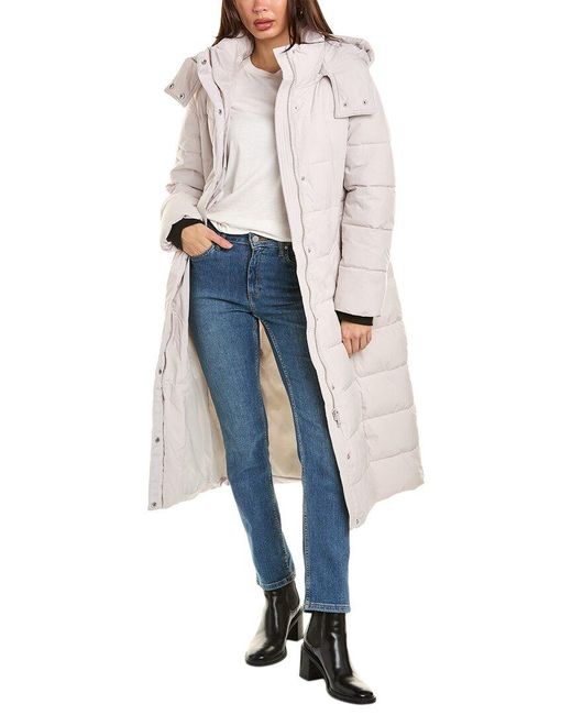 NVLT White Longline Puffer Coat