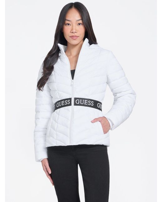 Guess White Eco Kacy Puffer Jacket