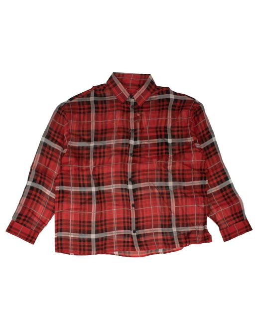 Pyer Moss Red 424 On Fairfax Plaid Silk Shirt for men