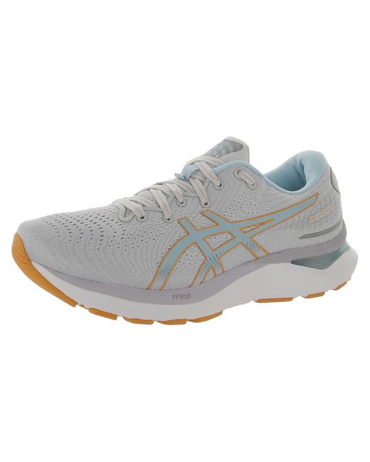 Asics Gray Gel-cumulus 24 Cushioned Footbed Knit Running & Training Shoes