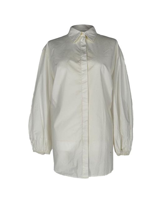 The Row Gray Button Down Blouse