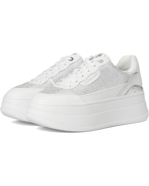 Michael Kors White Hayes 43R4Hyfs1D Embellished Platform Shoes Zogg768