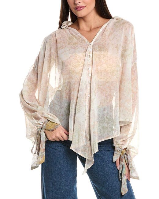 Seraphin Natural Woven Top