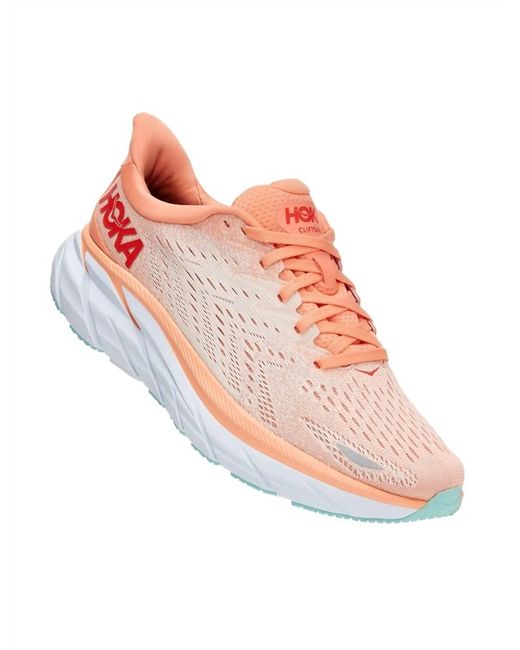 Hoka One One 's Clifton 8 Running Shoes in Pink | Lyst