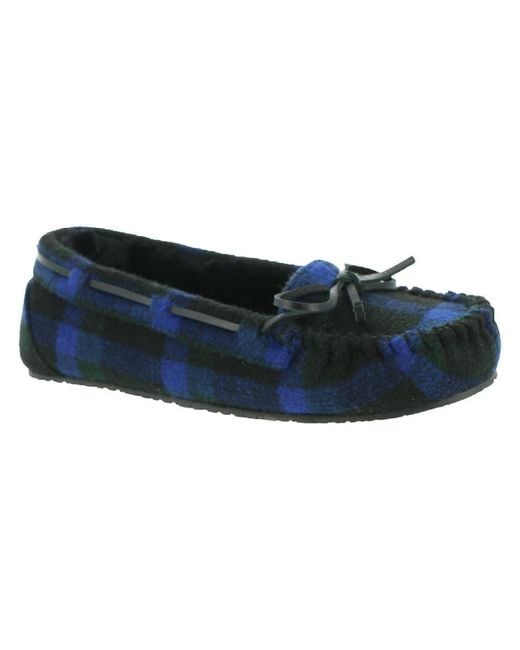 Lodge Trapper Faux Fur Lined Slip On Moccasin Slippers in