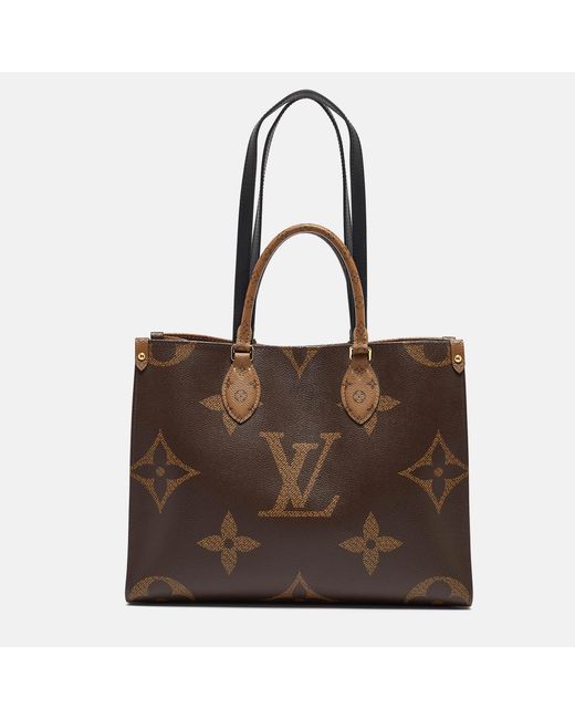 Louis Vuitton Brown Reverse Monogram Canvas Giant Onthego Mm Bag