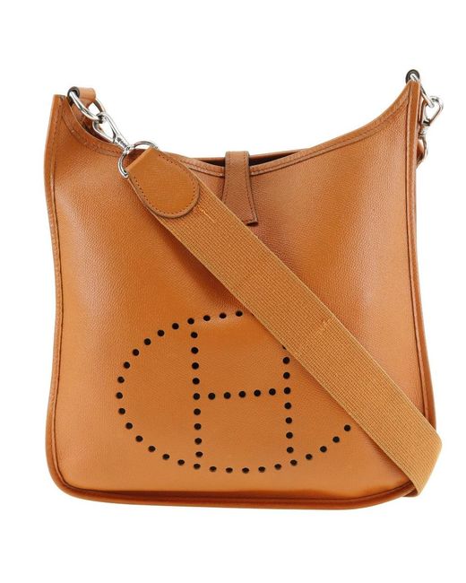 Hermès Brown Evelyn Leather Shoulder Bag (pre-owned)
