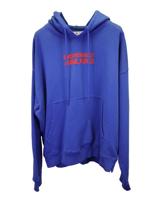 Off-White c/o Virgil Abloh Blue Emotionally Available Hoodie for men