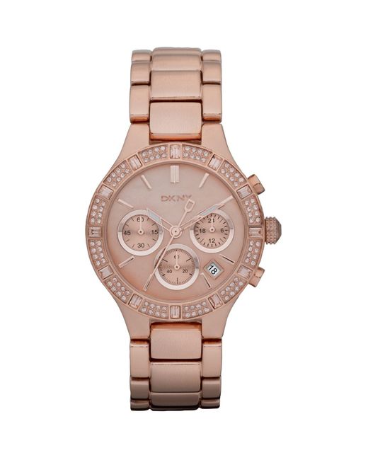 DKNY Pink Chambers Rose Dial Watch
