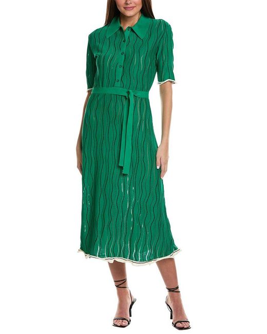 3.1 Phillip Lim Green Art Nouveau Polo Dress