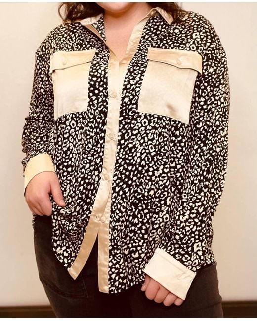 Doe And Rae Multicolor Leopard Blouse
