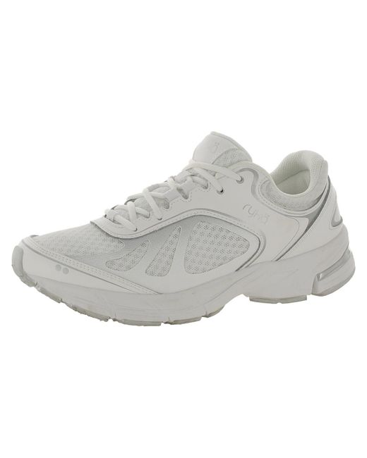 Ryka Gray Infinite Plus Leather Walking Athletic And Training Shoes